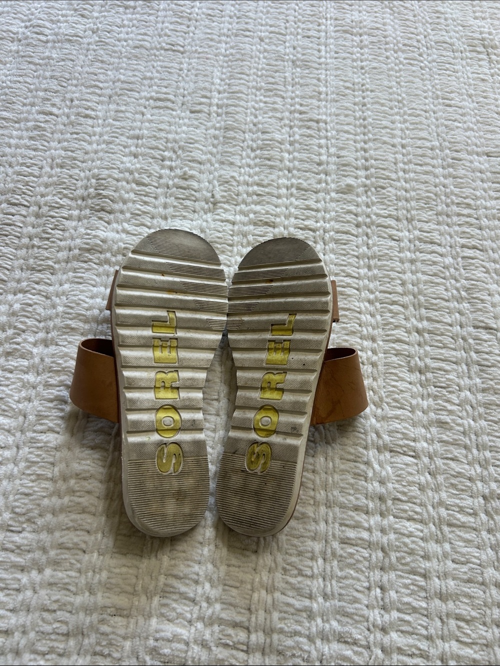 Sorel Women's Tan Dual-Strap Slide Sandals - Picture 6 of 7